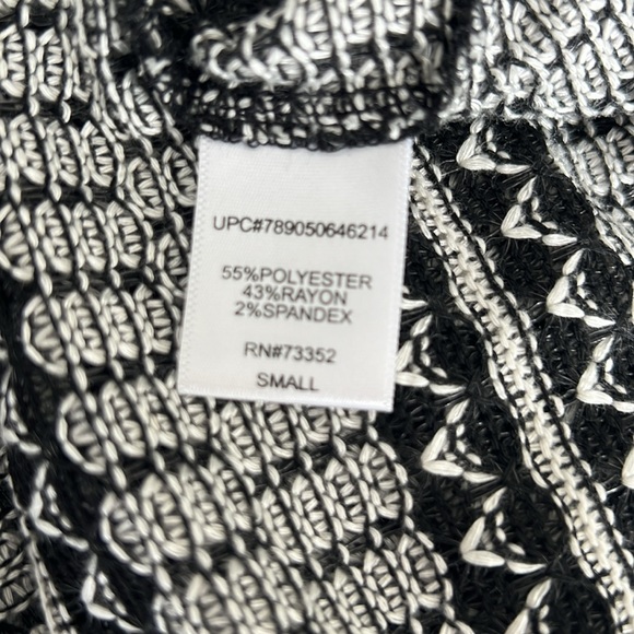 Draped Open front sleeveless Shawl Knit Vest Small - Picture 5 of 6